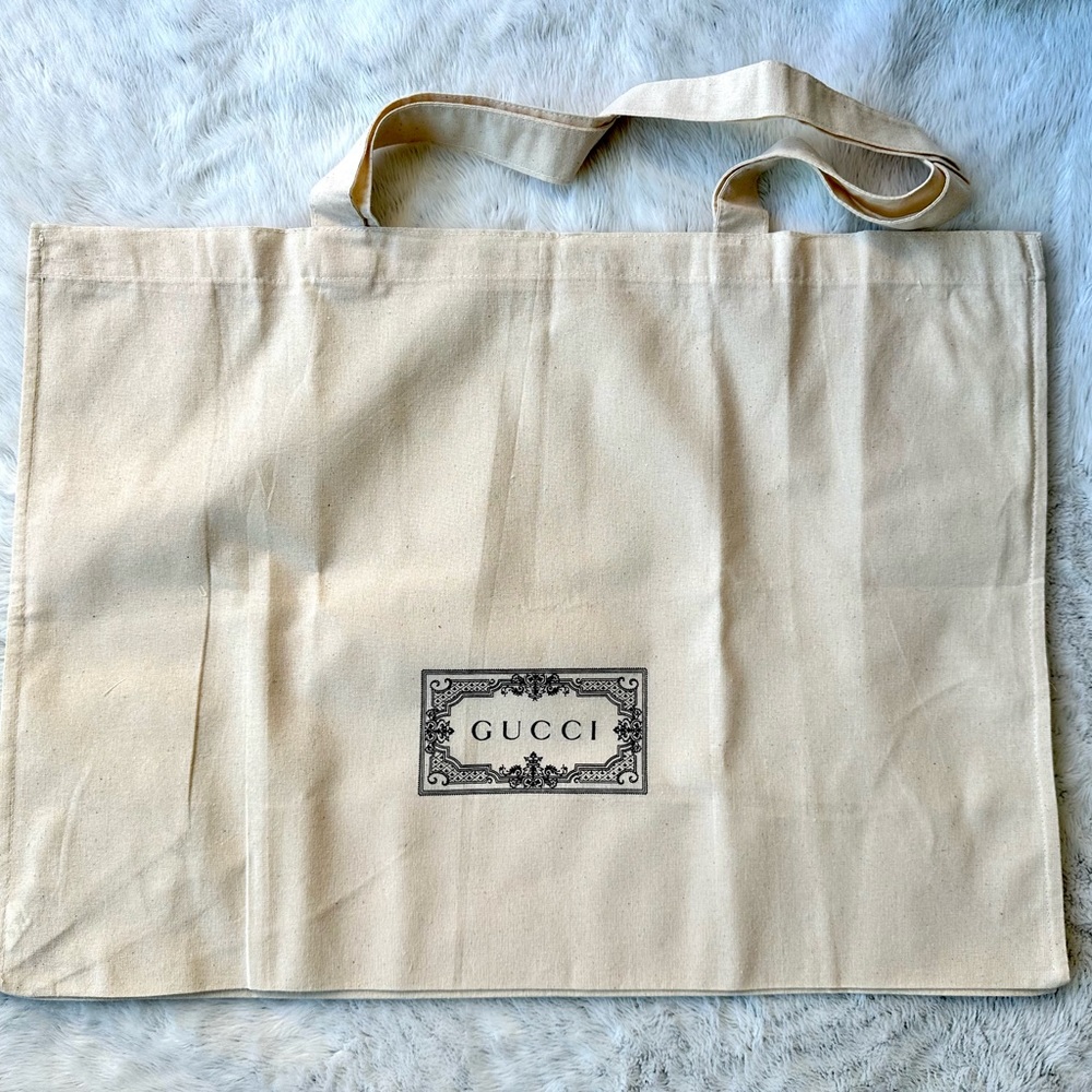 Gucci natural cloth tote bag